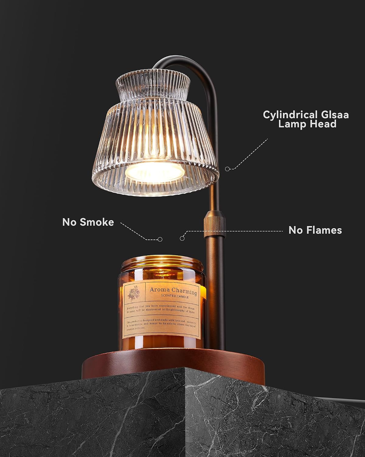 Dimmable Candle Warmer Lamp with Timer – Electric Wax Melt Warmer for Scented Jar Candles, 2 Bulbs Included, Great Birthday & Housewarming Gift
