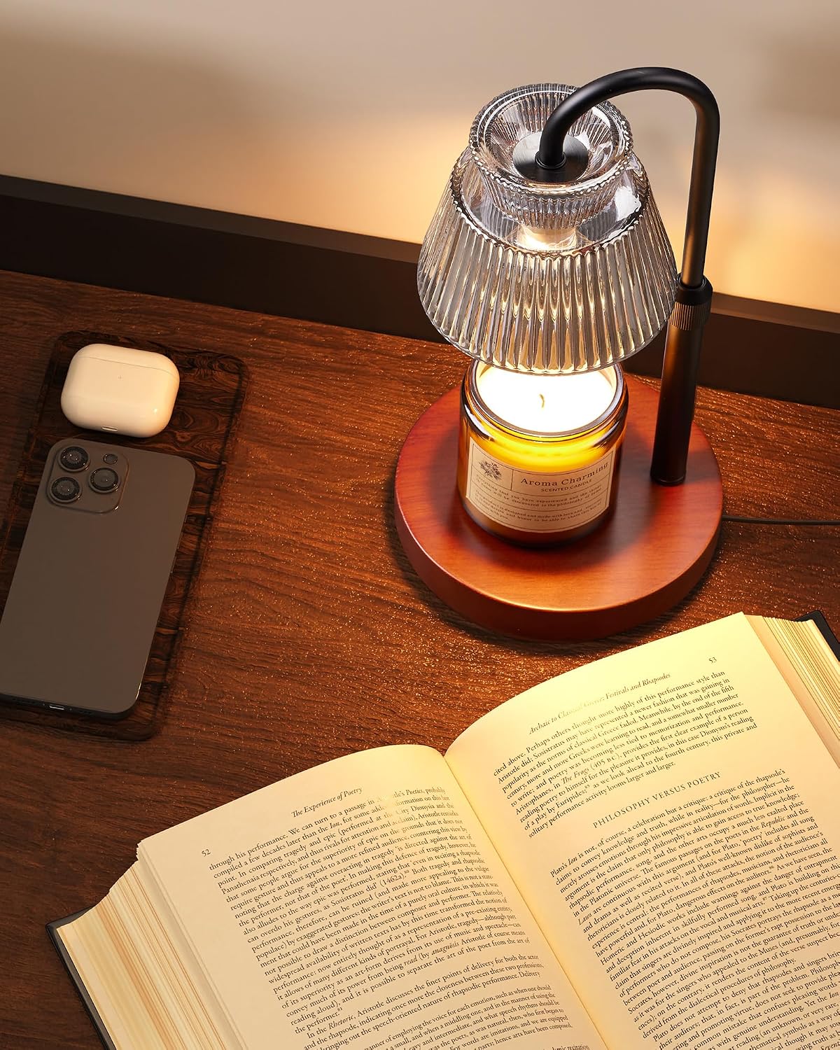 Dimmable Candle Warmer Lamp with Timer – Electric Wax Melt Warmer for Scented Jar Candles, 2 Bulbs Included, Great Birthday & Housewarming Gift