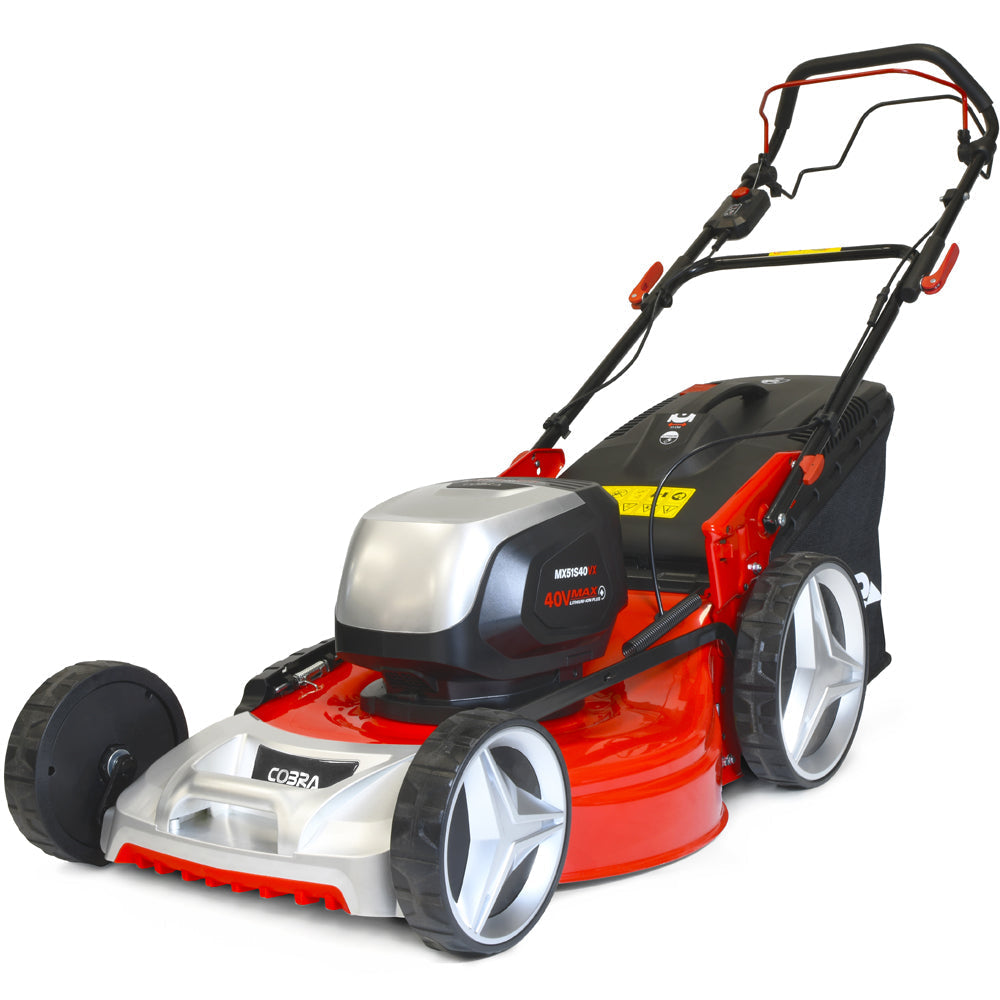 Cobra MX51S40VX 40V MAX+ 3-in-1 Self-Propelled Cordless Lawn Mower (with 2 x 40V 4Ah Batteries & Standard Charger)