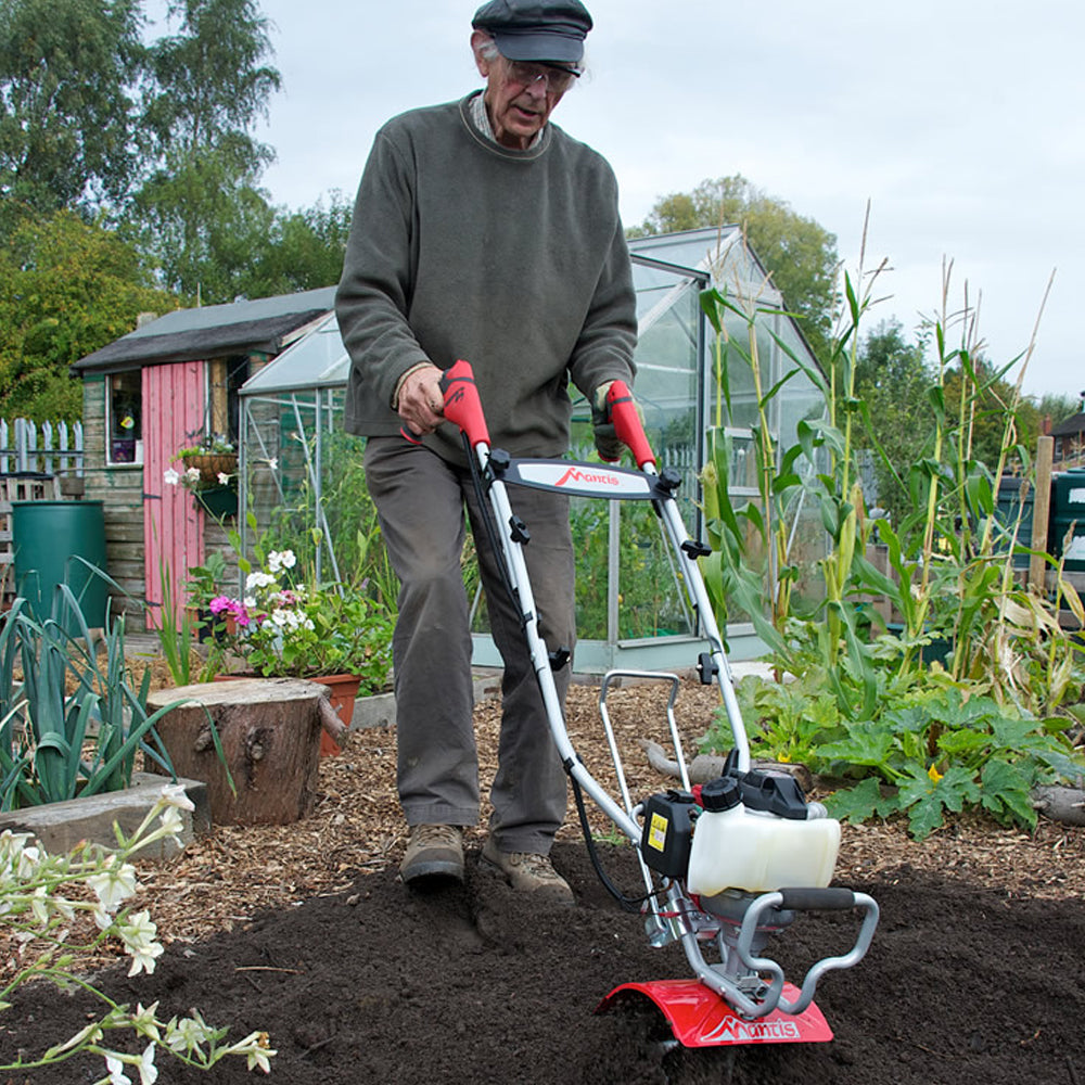 Mantis Deluxe 7265-12-14 4-Stroke Petrol Tiller with FREE Kick Stand