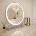 Isla Round Silver LED Mirror – 60cm Diameter