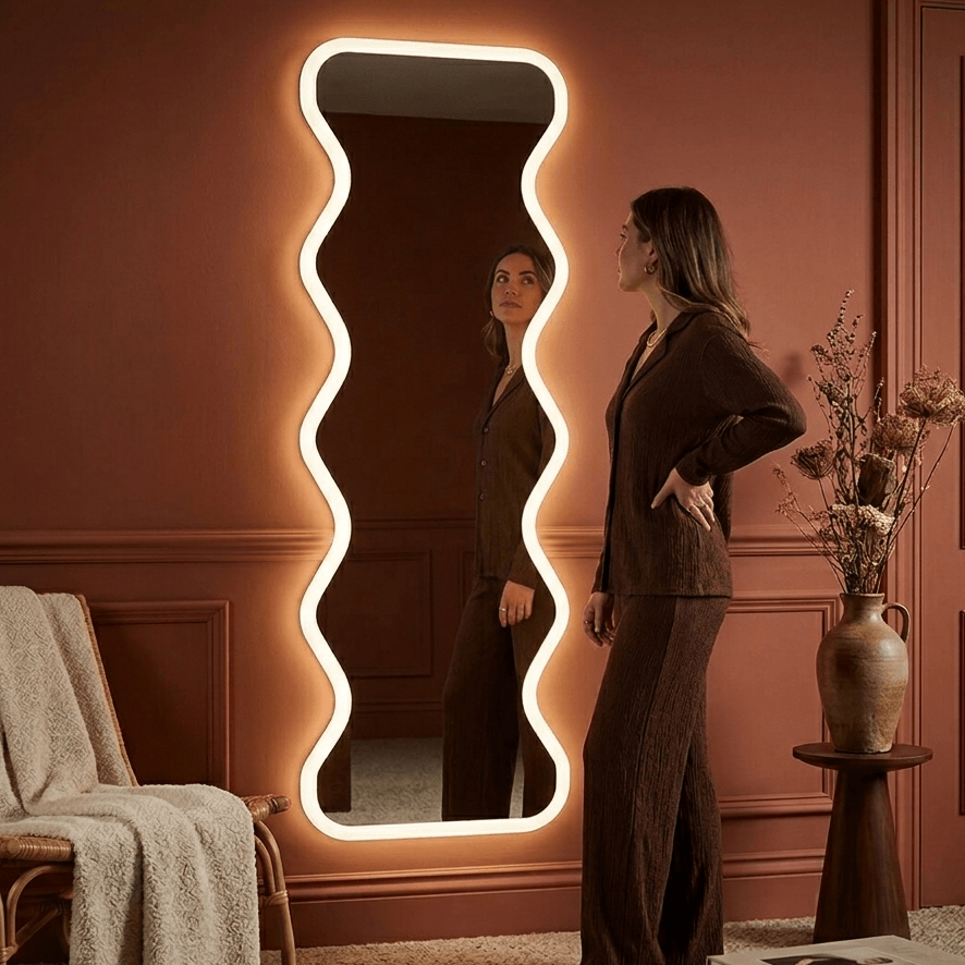 680659c946d04a1cc4a99519bf830383.png Lana Wavy Full Length Mirror 160 x 50cm - Image 1