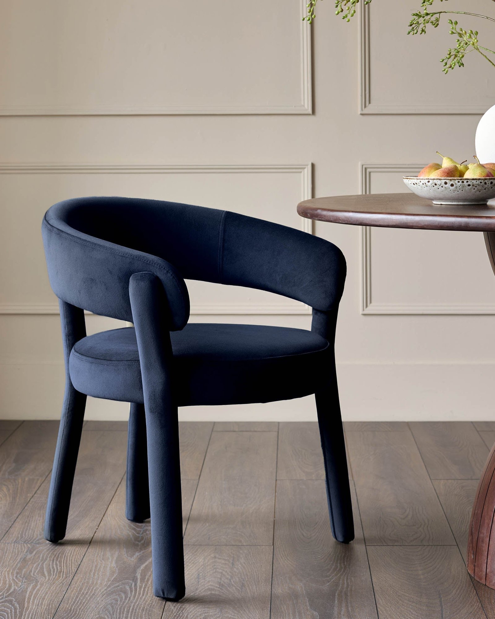 a4d4931c146b0f8f202df7c999ba87a7.jpg Anya dark navy velvet dining chair - Image 1