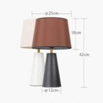 GreenFx Modern Bedside Table Lamp – Linen Shade, Black Metal Base - Image 2