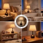 GreenFx Touch Bedside Table Lamp – 3-Way Dimmable with Fabric Shade - Image 6